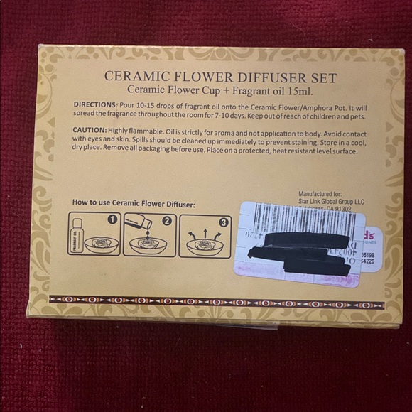 Karma ceramic flower diffuser set - Picture 4 of 5